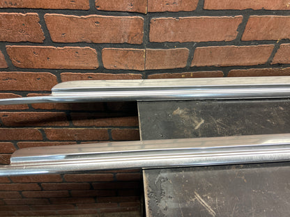 2011-2015 AUDI A8L LEFT RIGHT ROCKER PANEL GUARD SIDE SKIRT TRIM CHROME OEM