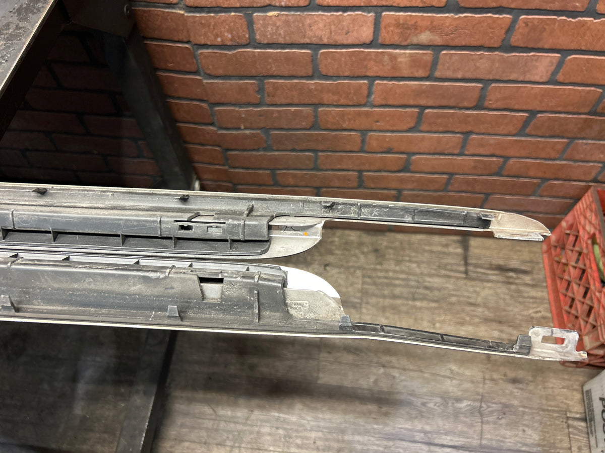 2011-2015 AUDI A8L LEFT RIGHT ROCKER PANEL GUARD SIDE SKIRT TRIM CHROME OEM