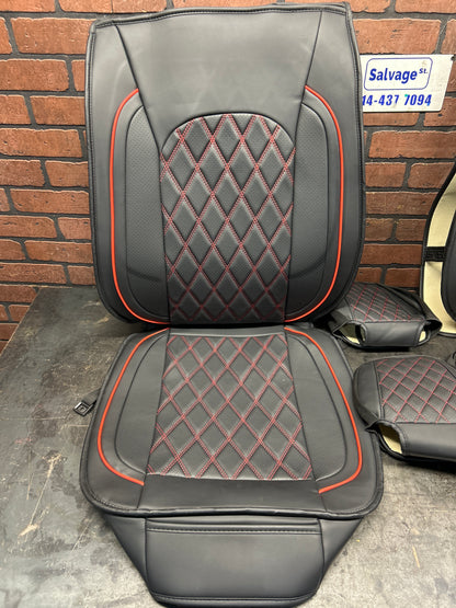 2017 Jeep Wrangler Red Dimond stitched AEGIS Front and Rear Seat Covers (NEW)