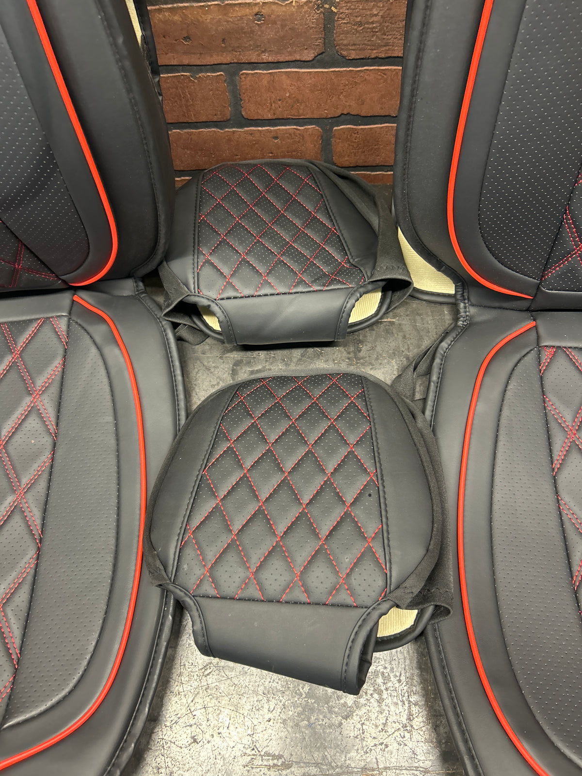 2017 Jeep Wrangler Red Dimond stitched AEGIS Front and Rear Seat Covers (NEW)