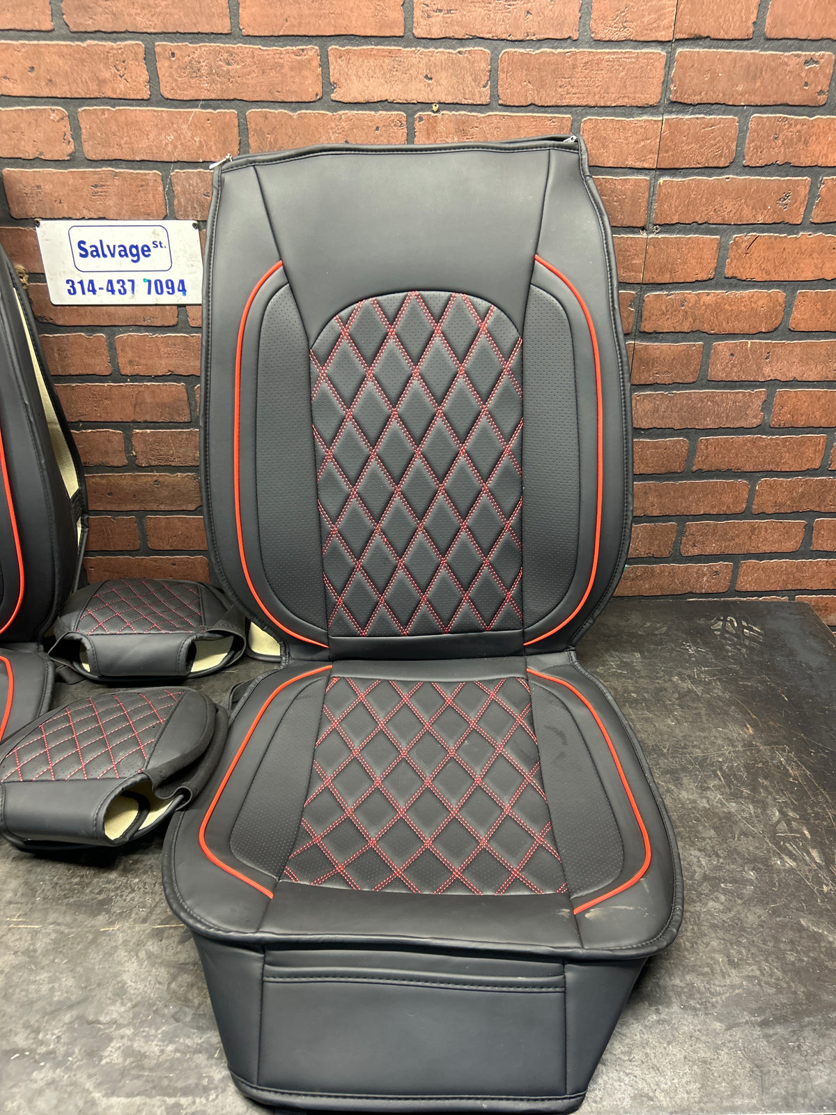 2017 Jeep Wrangler Red Dimond stitched AEGIS Front and Rear Seat Covers (NEW)