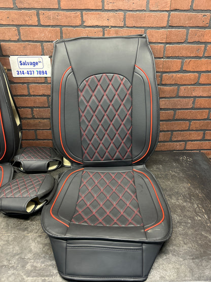 2017 Jeep Wrangler Red Dimond stitched AEGIS Front and Rear Seat Covers (NEW)
