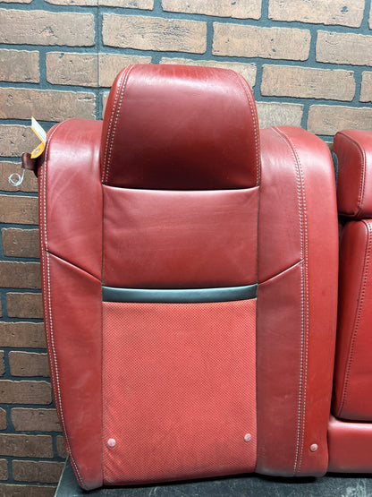 2009-2014 Dodge Challenger SRT8 Front and Rear Seat Set Red Leather Suede OEM
