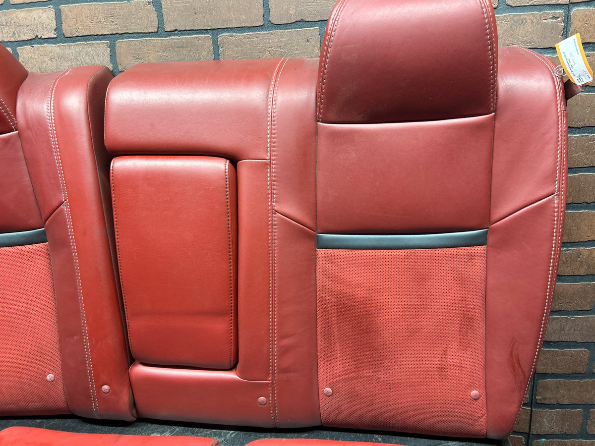 2009-2014 Dodge Challenger SRT8 Front and Rear Seat Set Red Leather Suede OEM