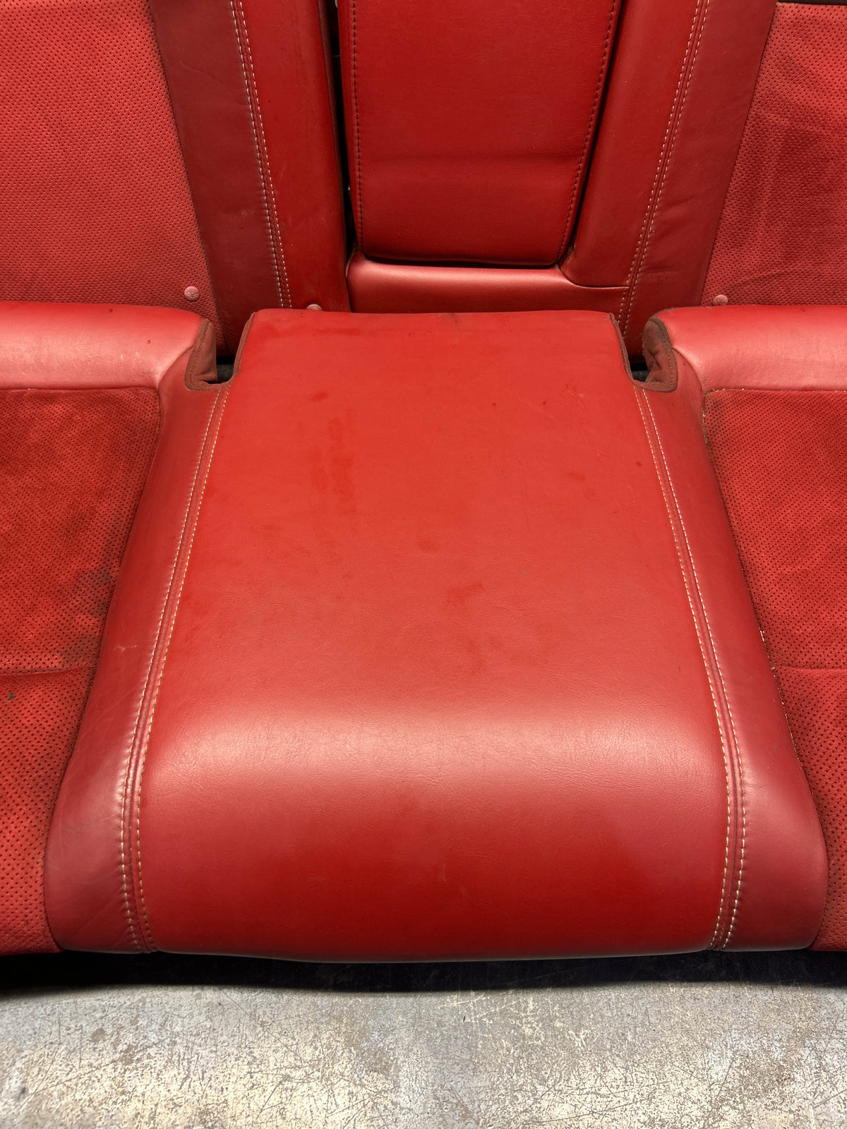 2009-2014 Dodge Challenger SRT8 Front and Rear Seat Set Red Leather Suede OEM