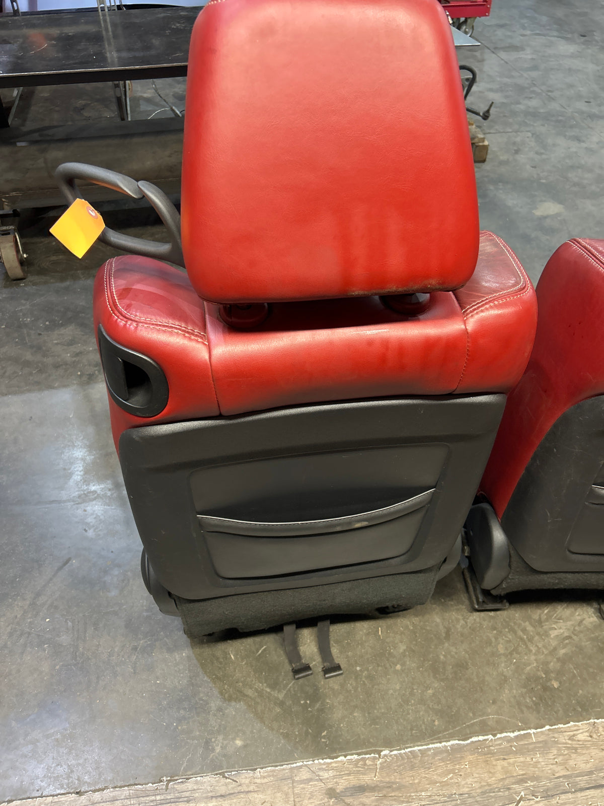 2009-2014 Dodge Challenger SRT8 Front and Rear Seat Set Red Leather Suede OEM