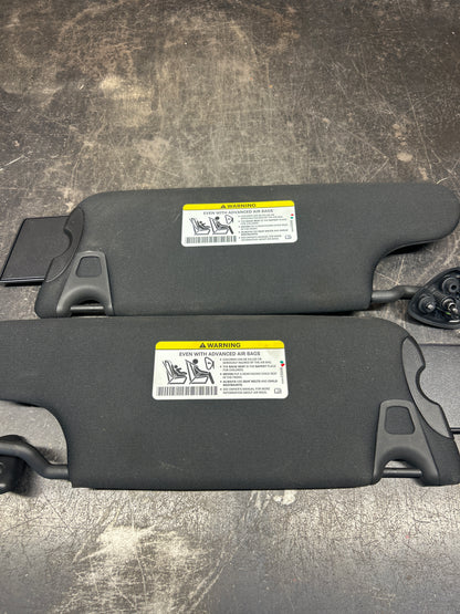 2015-2022 Dodge Challenger Hellcat Left & Right Sun Visor Set Pair Black OEM