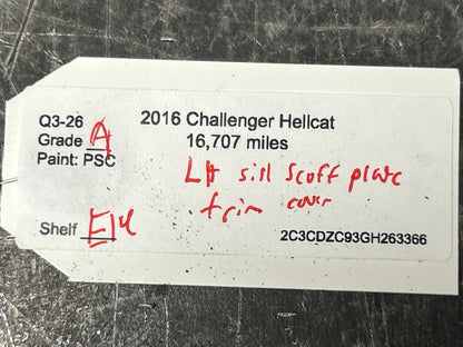 2015-2023 Dodge Challenger Left Door Sill Trim Molding Front 1ZA03DX9AD OEM