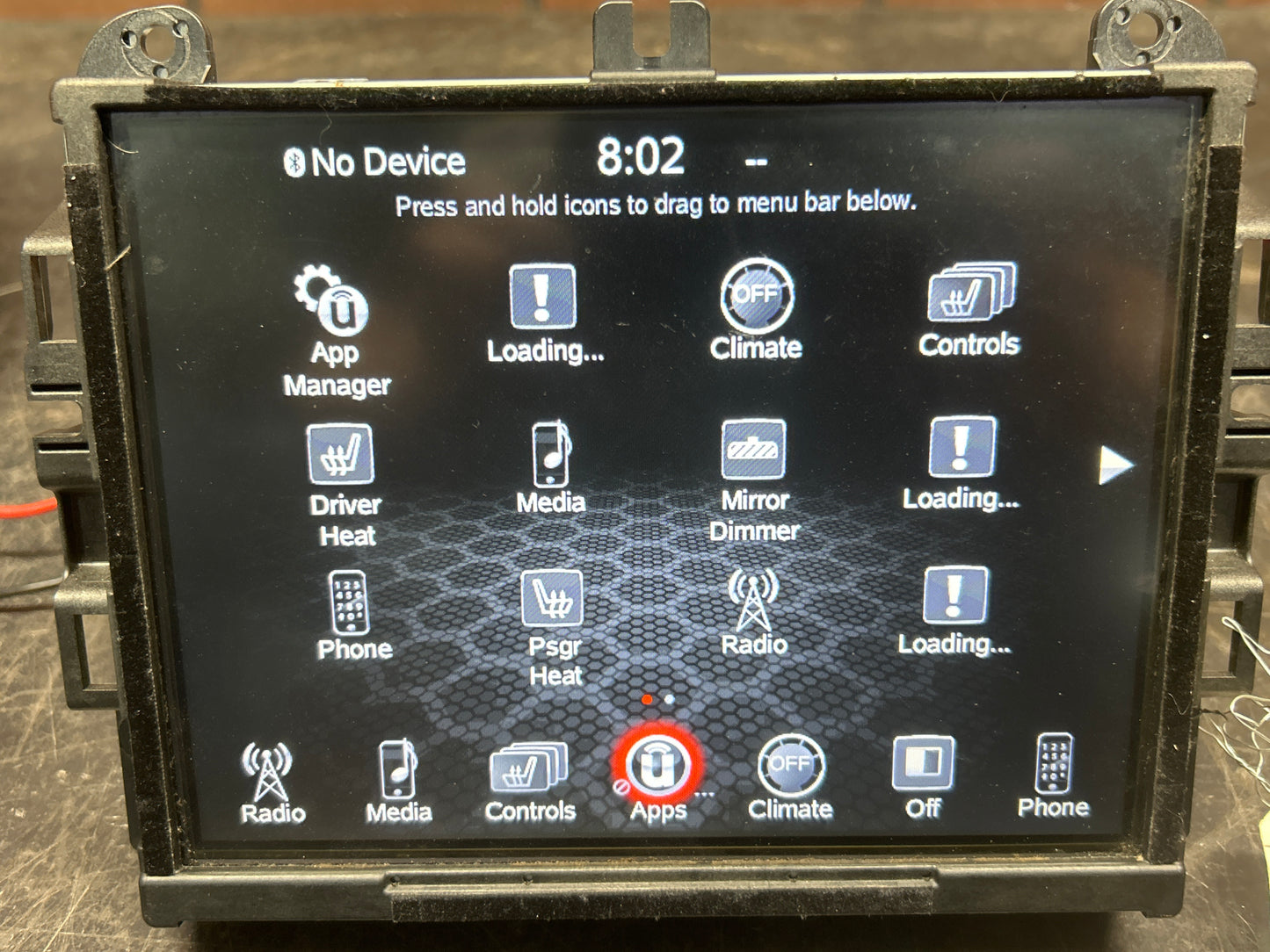 14-17 Dodge Jeep SRT VP3 NA UConnect Radio Multi Media Display 68164637AG Tested