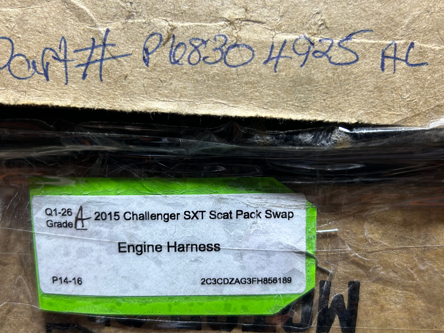 17 Mopar Dodge Challenger Charger SRT 6.4L Engine Wiring Harness 68304925AC OEM