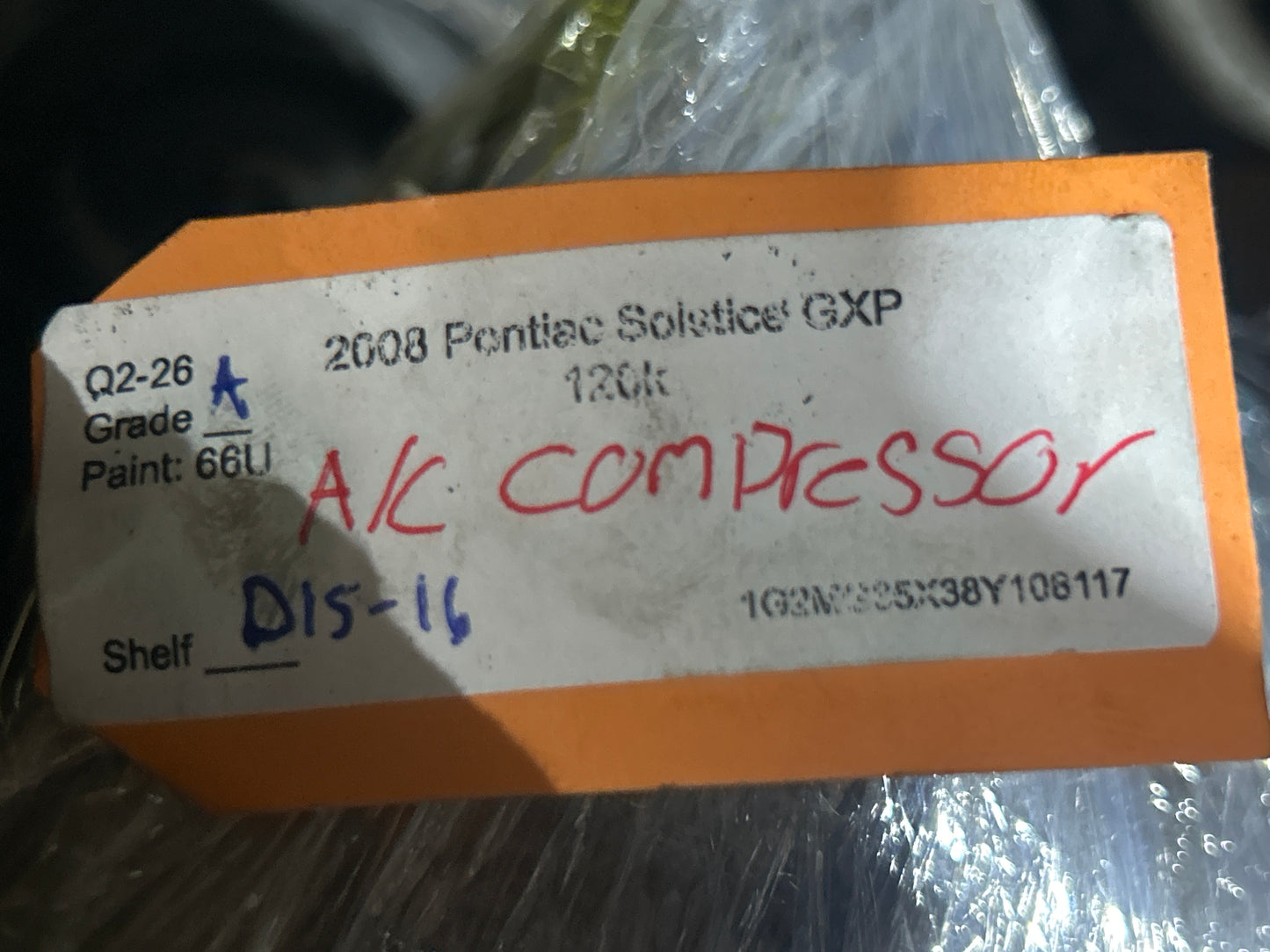 06-10 Pontiac Solstice/Saturn Sky A/C Air Conditioning Compressor OEM 19130591