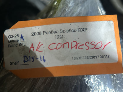 06-10 Pontiac Solstice/Saturn Sky A/C Air Conditioning Compressor OEM 19130591