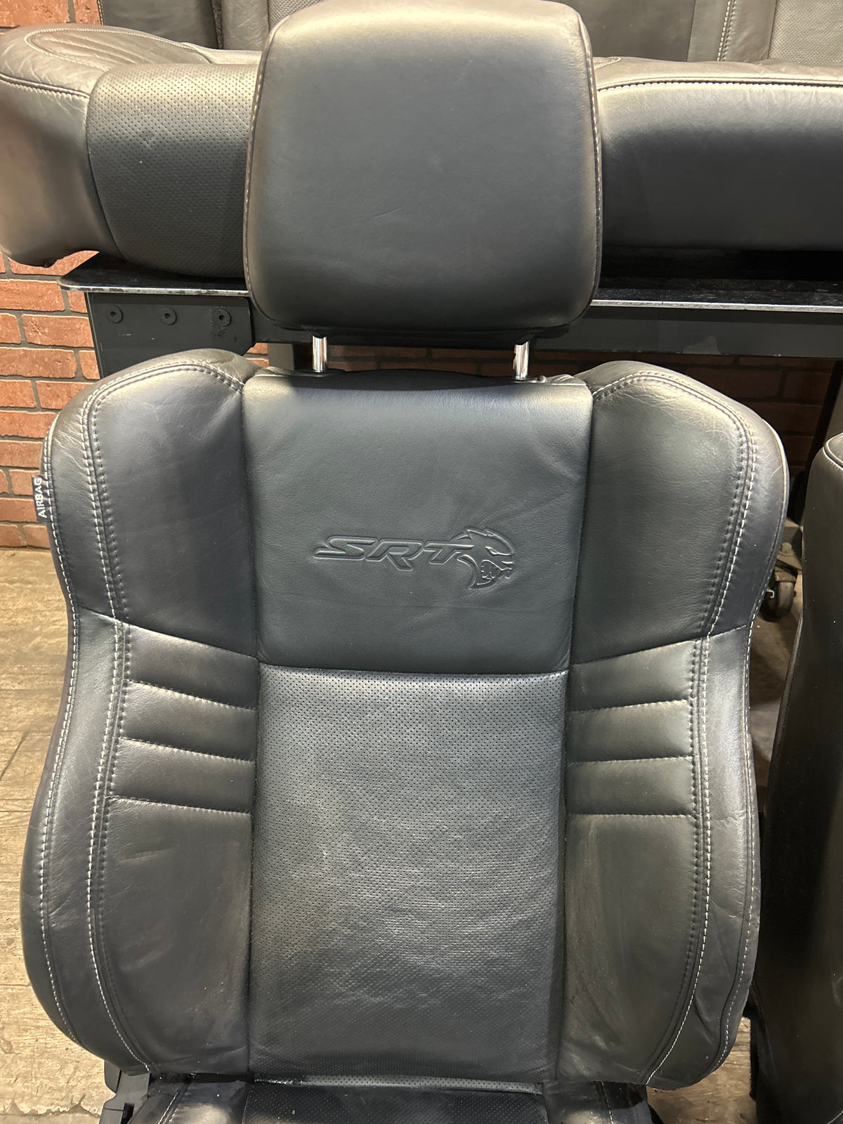 15-23 Dodge Charger SRT Hellcat Black Leather Front & Rear Seat Set OEM 79k
