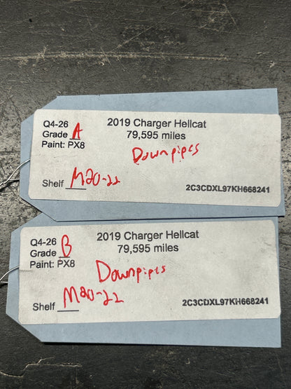 15-20 Dodge Charger Hellcat 6.2L OEM Exhaust Down Pipes Left & Right Pair