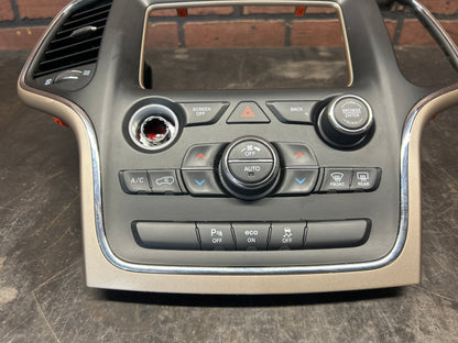2014-2016 Jeep Grand Cherokee Center Dash Radio Bezel W/ Climate Controls OEM