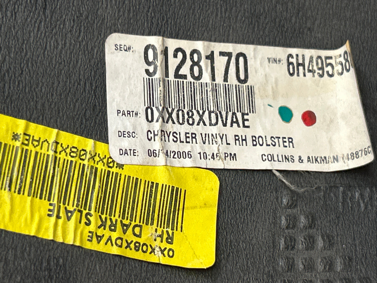 06-10 Dodge Charger SRT8 Rear Seat Side Bolster Pair 0XX07XDVAE 0XX08XDVAE