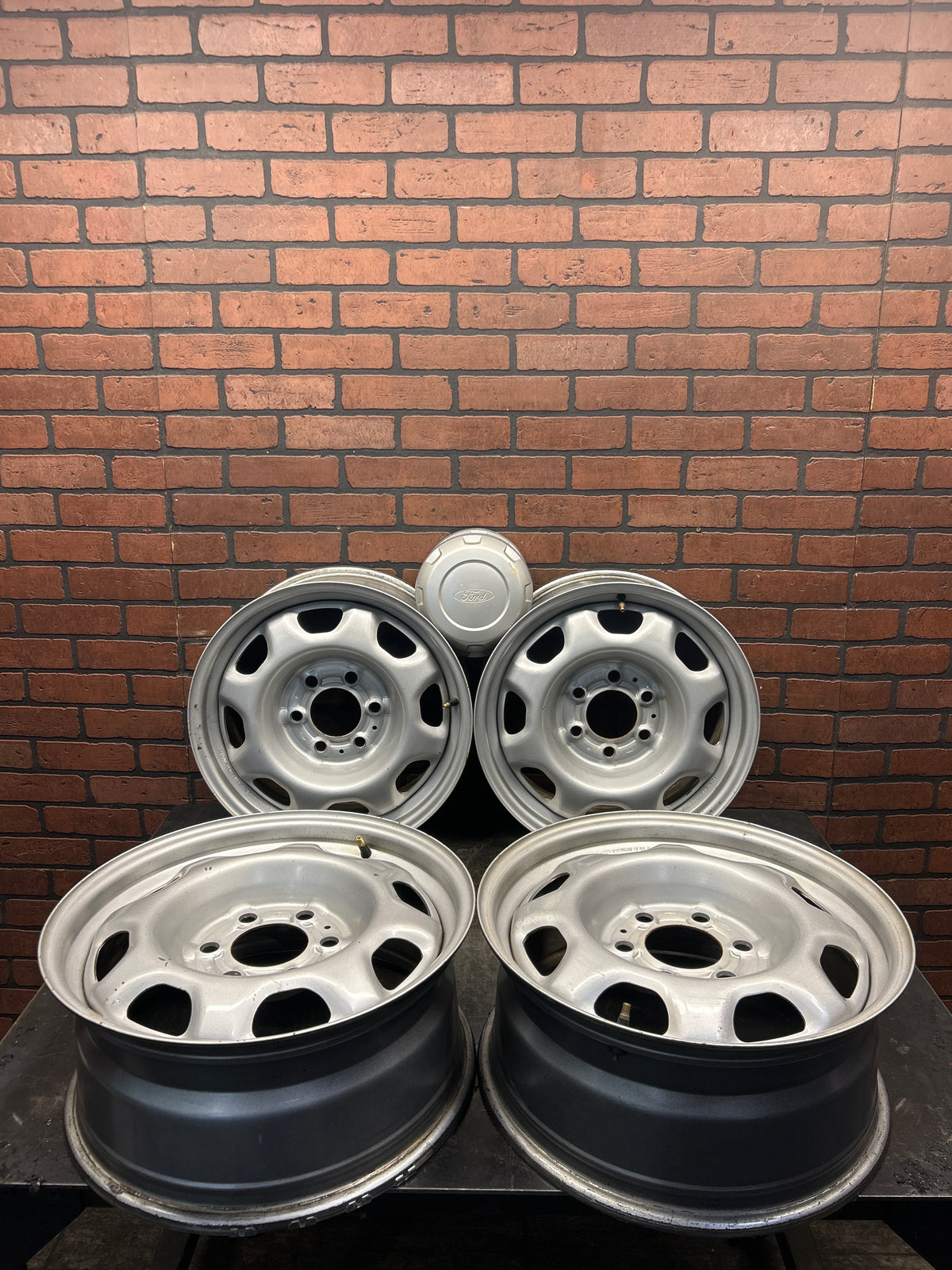 15-23 Ford F-150 OEM 17x7.5 Steel Wheel Rim Set of 4 W/ Center Caps FL34-1015-AB