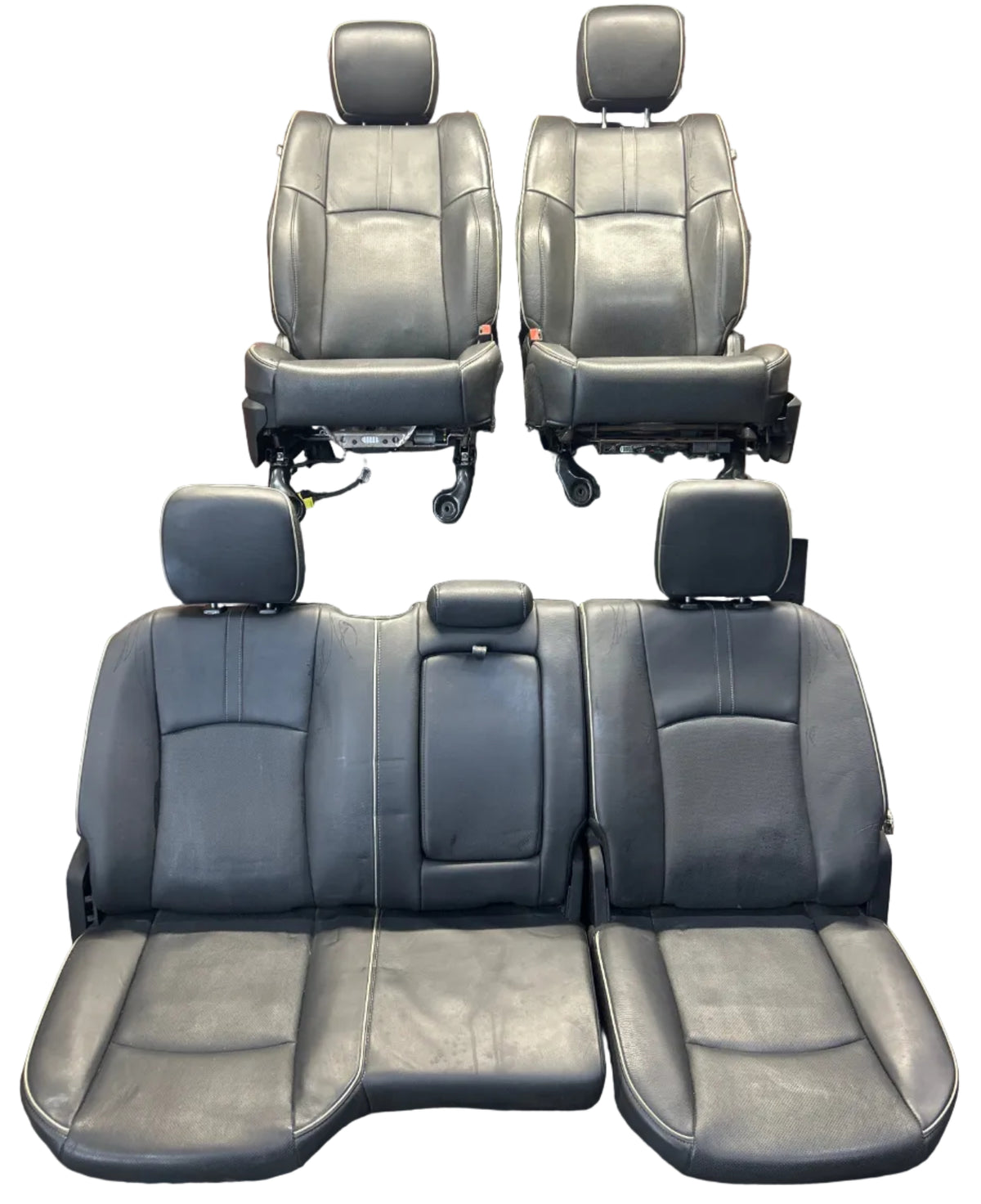 2013-2018 Ram 1500 Laramie Crew Cab Black Leather Front & Rear Seat Set OEM