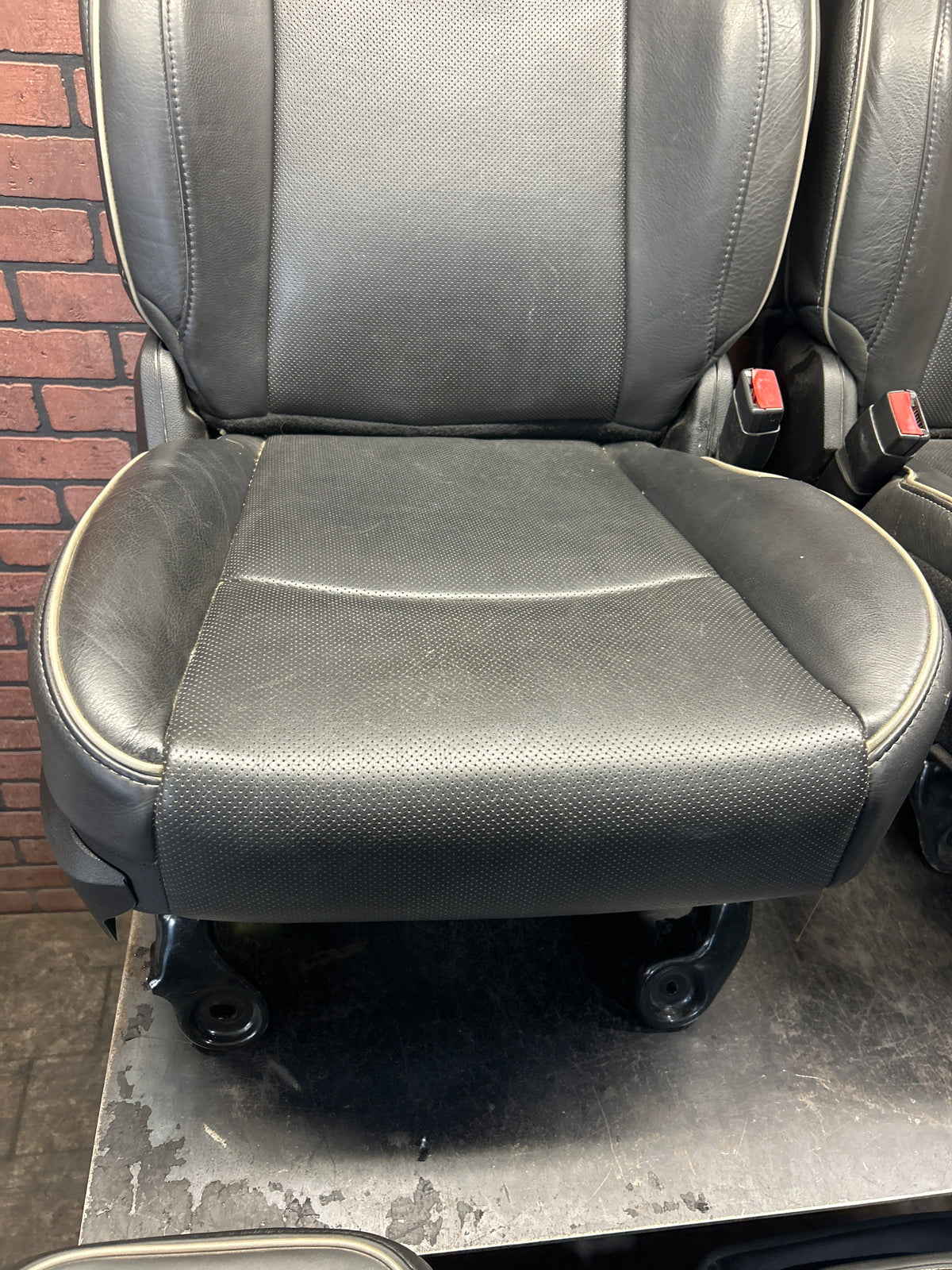 2013-2018 Ram 1500 Laramie Crew Cab Black Leather Front & Rear Seat Set OEM