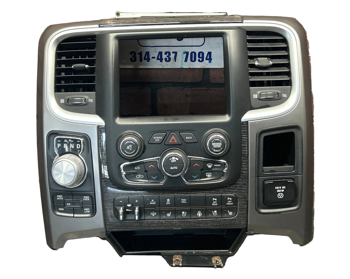 2013-2018 Ram 1500 Laramie Center Dash Bezel W/ Rotary Shifter HVAC Controls OEM