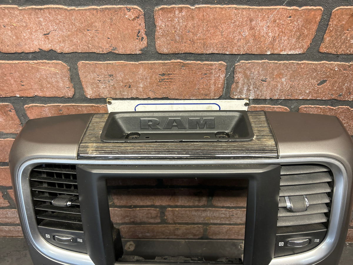 2013-2018 Ram 1500 Laramie Center Dash Bezel W/ Rotary Shifter HVAC Controls OEM