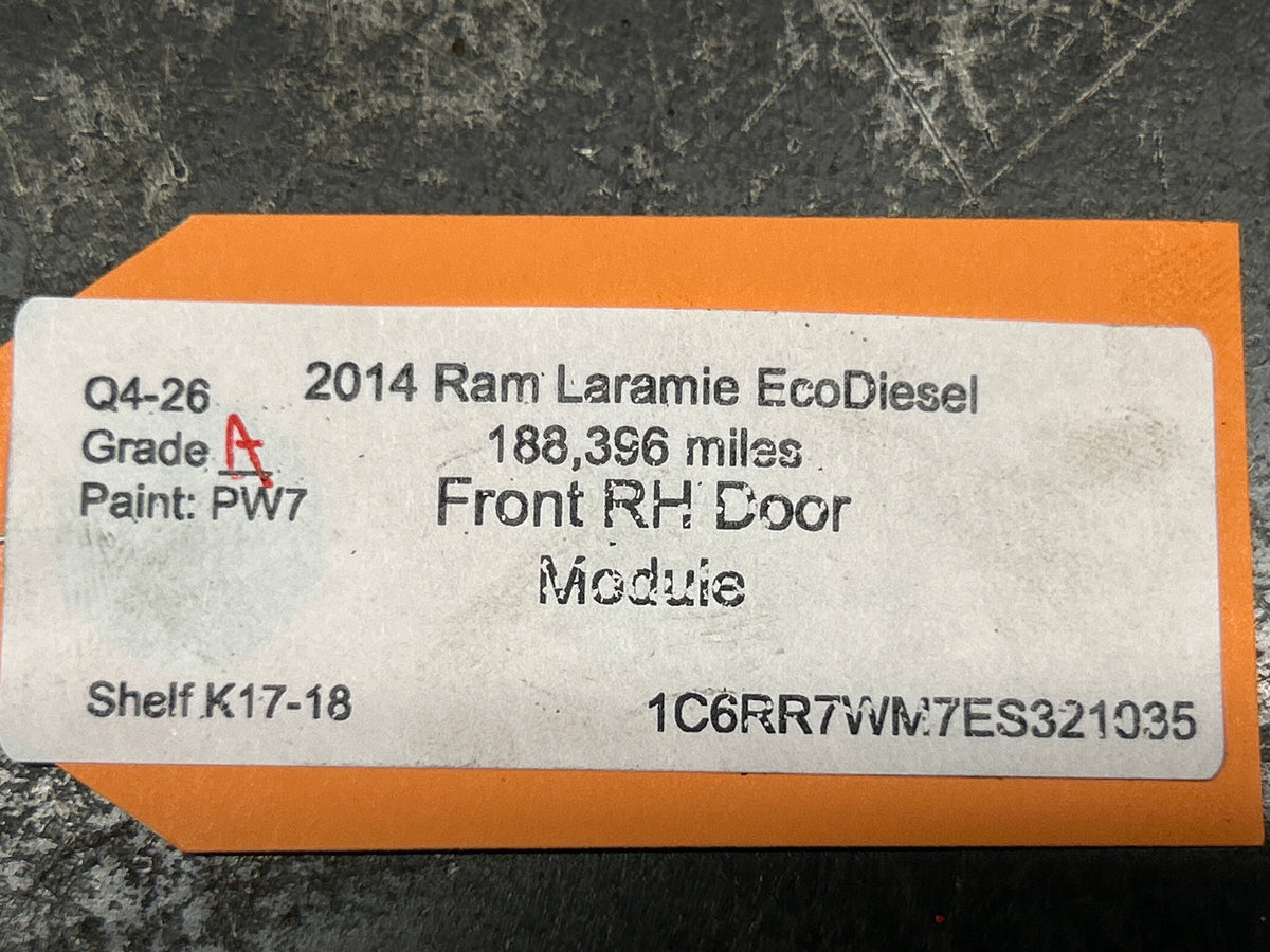 2013-2014 Ram 1500 Front Passenger RH Door Control Module 68155770AD OEM