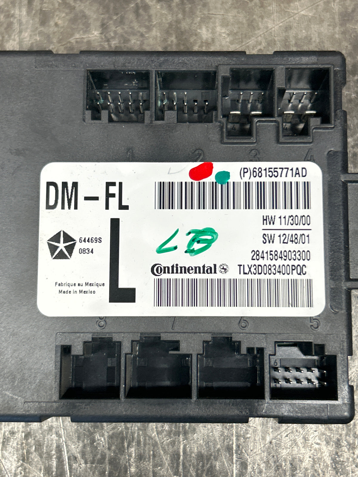 2013-2014 Ram 1500 Front Driver LH Door Control Module 68155771AD OEM