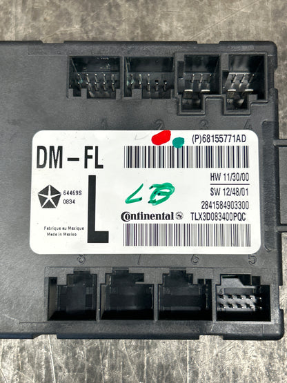 2013-2014 Ram 1500 Front Driver LH Door Control Module 68155771AD OEM