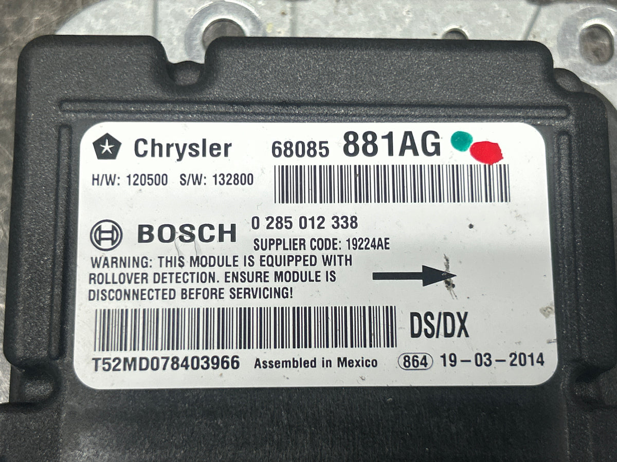 2013-2014 Ram 1500 SRS Airbag Control Module Bosch 68085881AG OEM