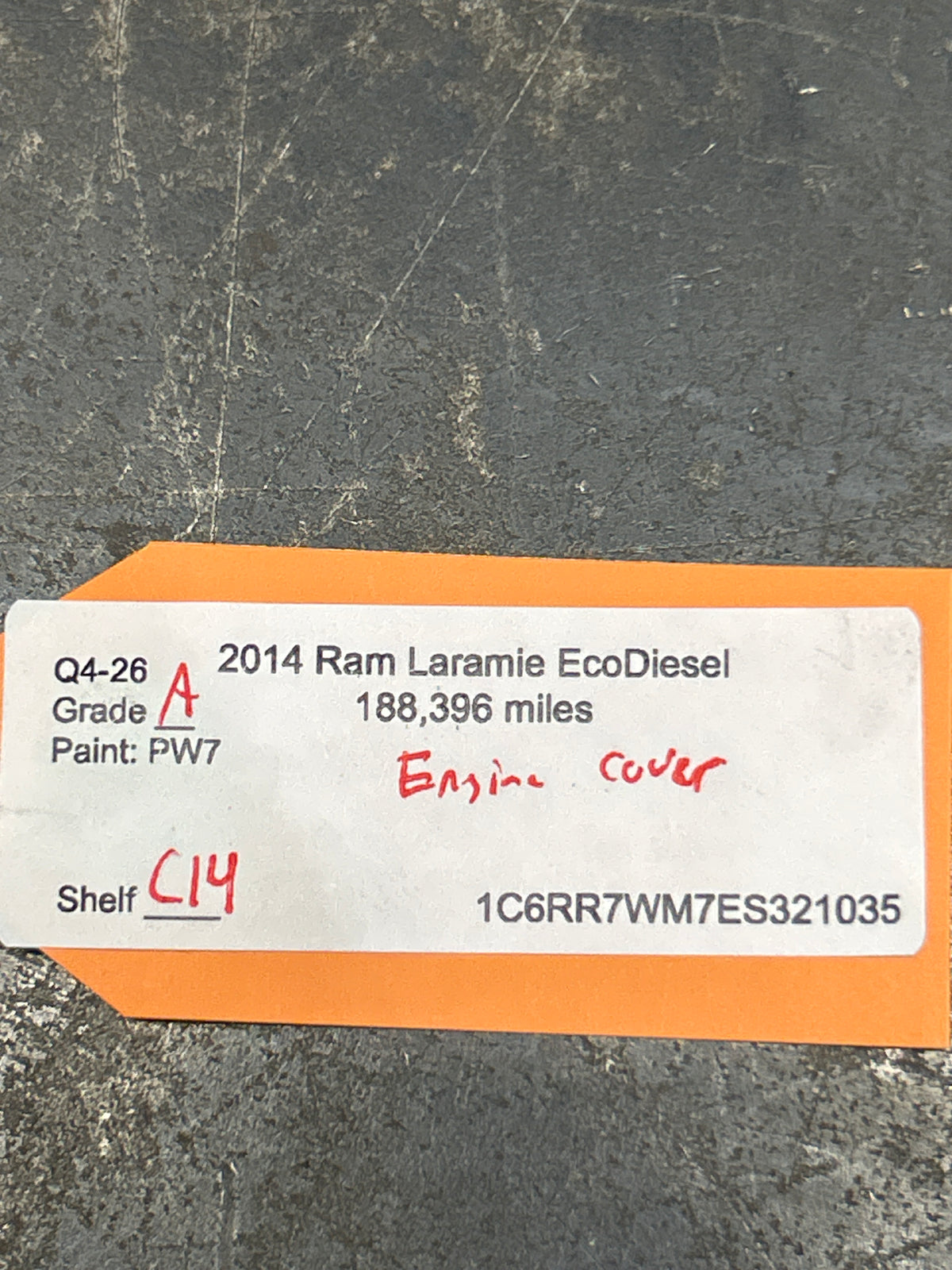 2014-2018 Ram 1500 3.0L EcoDiesel Engine Cover 04627866AB OEM