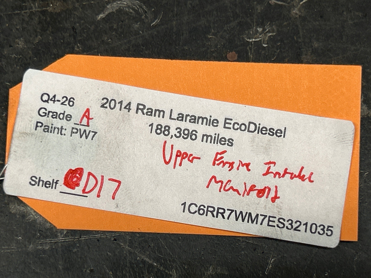 2014-2018 Ram 1500 3.0L EcoDiesel Upper Intake Manifold W/ Sensors & Actuator