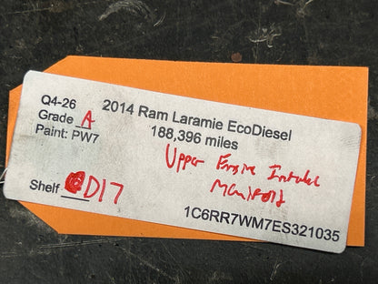 2014-2018 Ram 1500 3.0L EcoDiesel Upper Intake Manifold W/ Sensors & Actuator