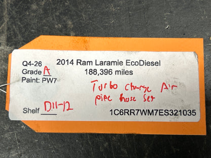 2014-2018 Ram 1500 3.0L EcoDiesel Turbo Charge Air Pipe Hose Set 52014949AD OEM