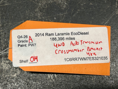 2014-2018 Ram 1500 3.0L EcoDiesel 4WD Auto Transmission Crossmember Bracket 4x4