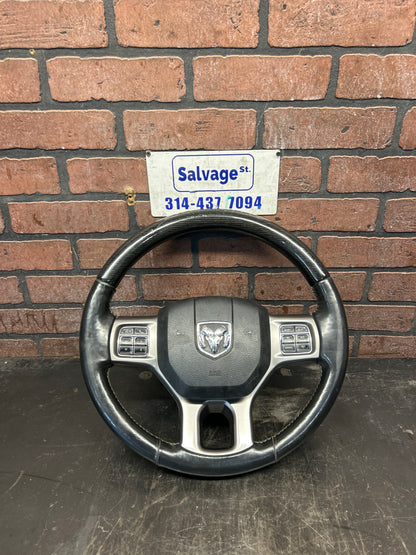 2013-2018 Ram 1500 Laramie Heated Leather Steering Wheel W/ Switches 5NB591X9AC