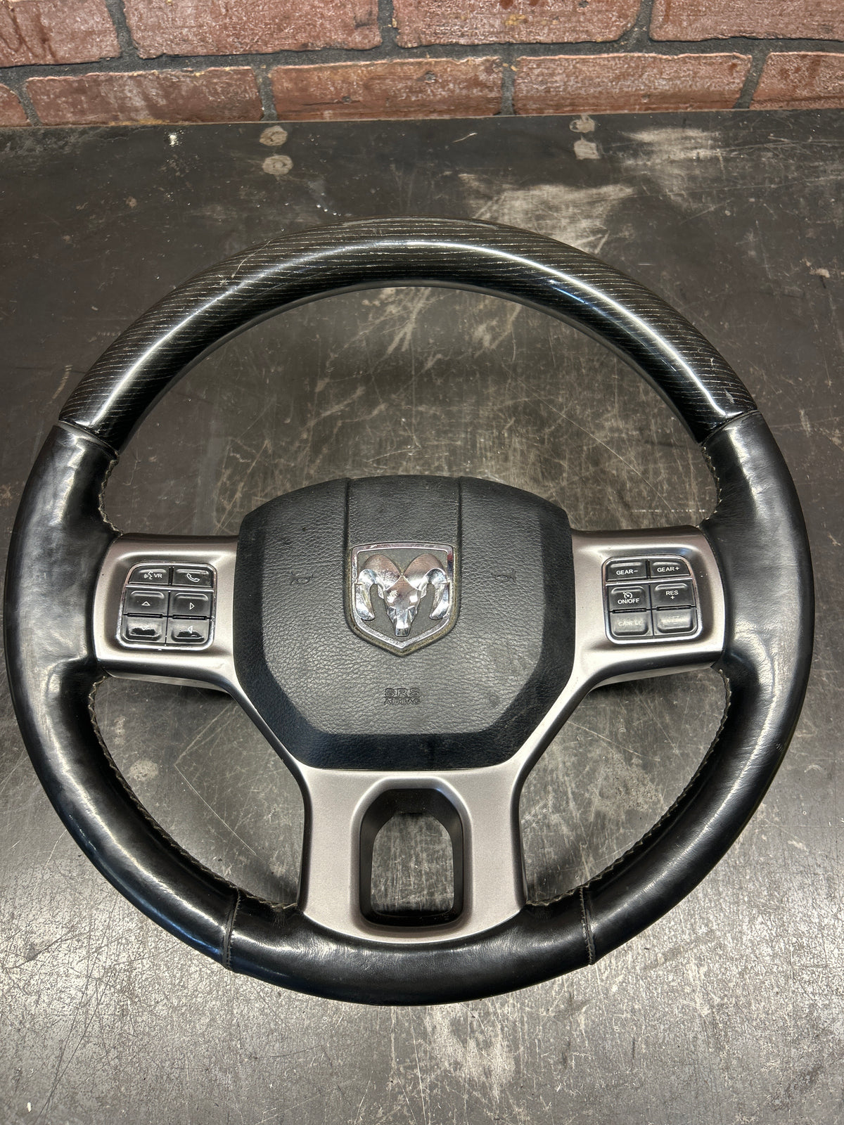 2013-2018 Ram 1500 Laramie Heated Leather Steering Wheel W/ Switches 5NB591X9AC