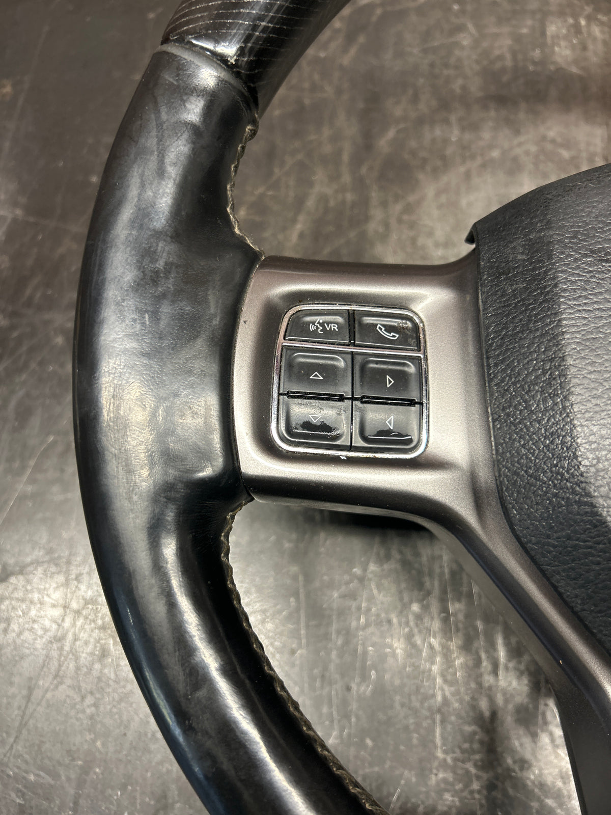 2013-2018 Ram 1500 Laramie Heated Leather Steering Wheel W/ Switches 5NB591X9AC