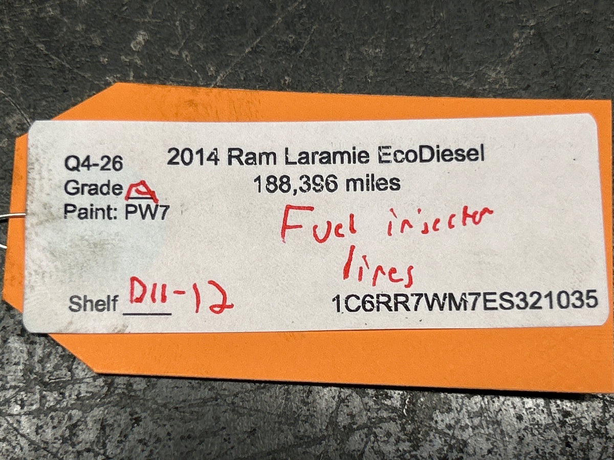 2014-2018 Ram 1500 3.0L EcoDiesel High Pressure Fuel Injector Hard Line Set OEM