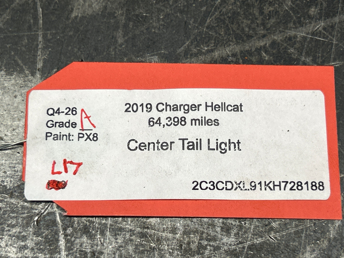 15-23 Dodge Charger Hellcat Rear Trunk Center LED Tail Light Lamp 68474280AA OEM