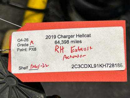 15-23 Dodge Charger Hellcat Right Exhaust Valve Actuator W/ Pipe Section OEM