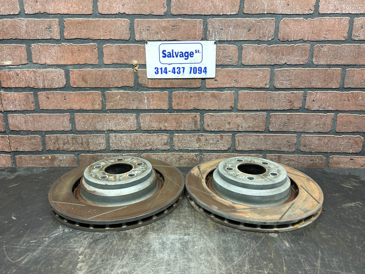 15-23 Dodge Charger Hellcat Rear Slotted Brembo Brake Rotor Pair OEM