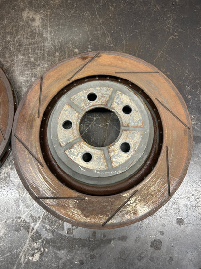 15-23 Dodge Charger Hellcat Rear Slotted Brembo Brake Rotor Pair OEM