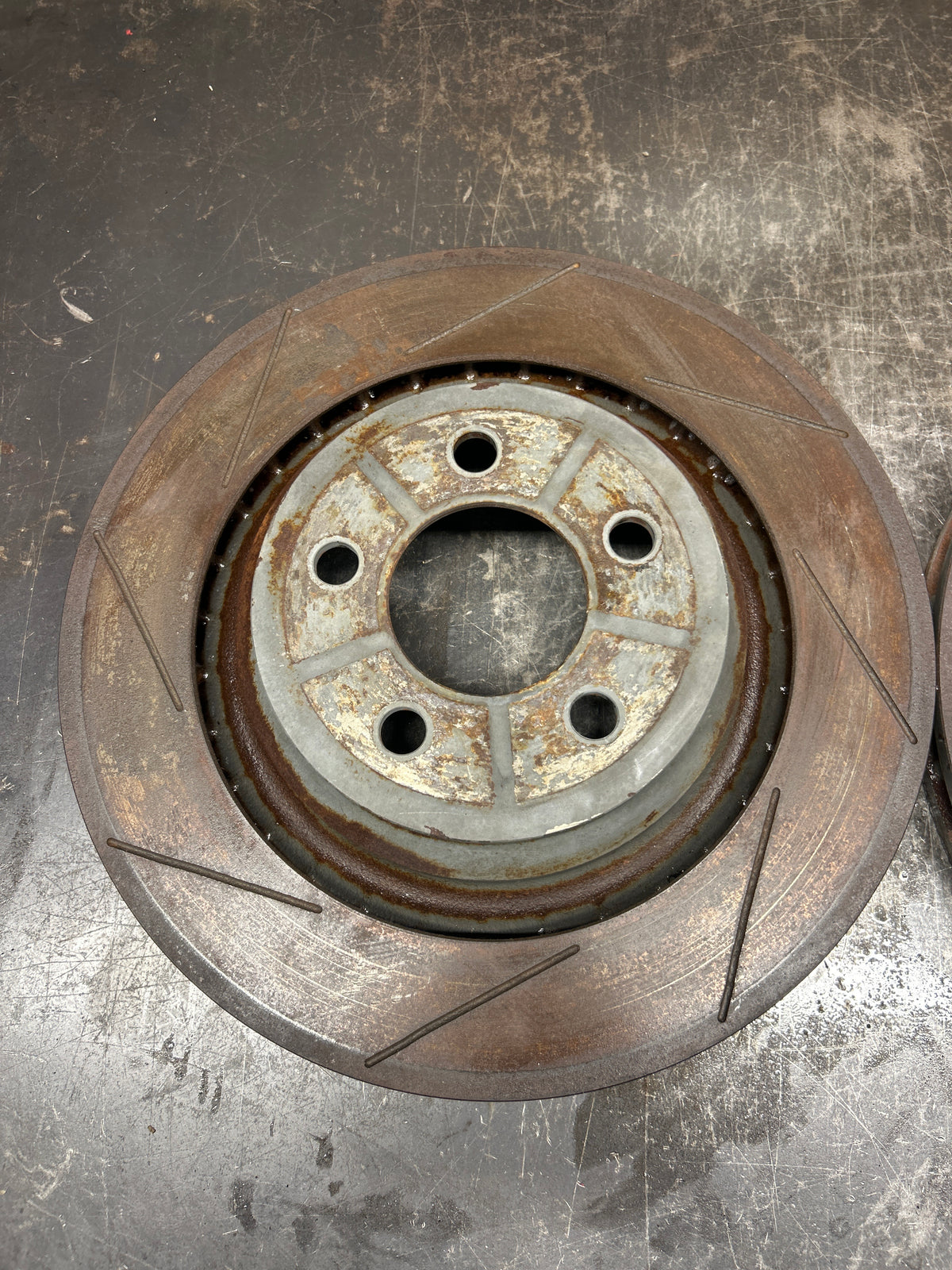 15-23 Dodge Charger Hellcat Rear Slotted Brembo Brake Rotor Pair OEM