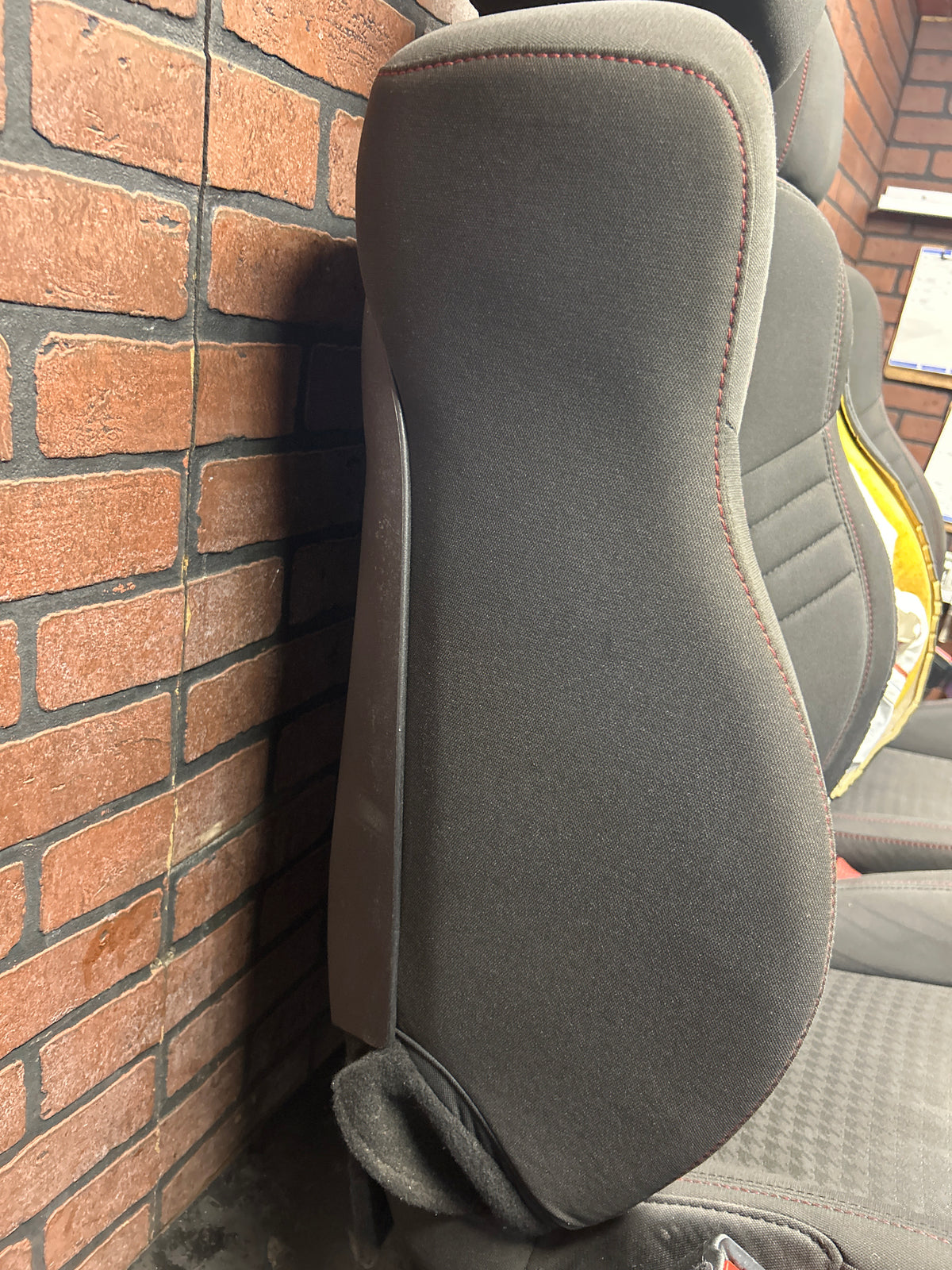 15-23 Dodge Charger SRT Hellcat Front Seat Set Black Cloth W/ Red Stitch OEM
