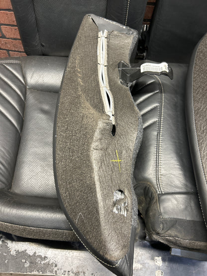 15-23 Dodge Charger SRT Hellcat Rear Seat Set Black Leather W/ Side Bolsters OEM