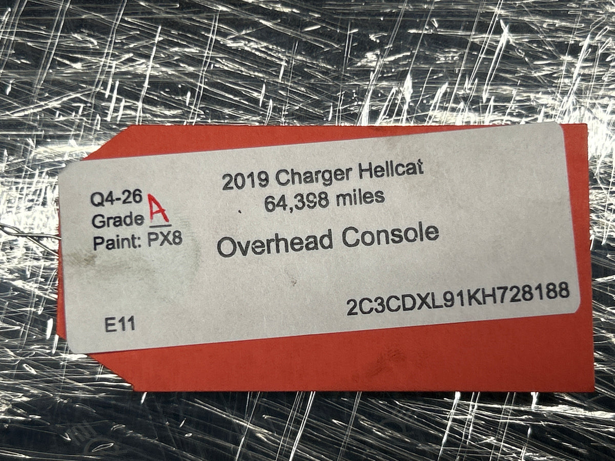 15-23 Dodge Charger Hellcat Overhead Console W/ Sunroof Switch 5PL43DX9AD OEM