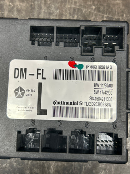 15-23 Charger Hellcat Front Left Driver Door Control Module 68316561AD OEM