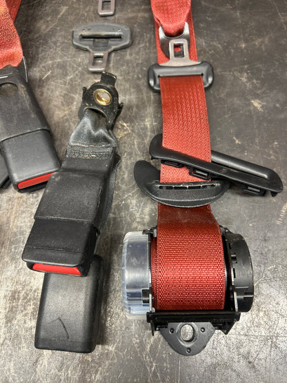2019 Dodge Charger Hellcat Rear Seat Belt Set Red 6KE111R5AB W/ Buckles OEM