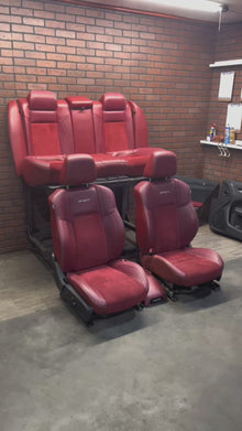 11-14 300 Charger SRT8 Red Leather Suede Seat Set Door Panels Complete Interior